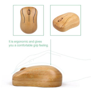 Bamboo Keyboard Mouse Wireless Handcrafted Wooden