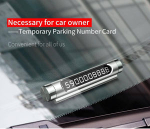 Baseus Car Temporary Parking Card Phone Holder Luminous Phone Number Plate Auto Stickers Drawer Style Car Styling Rocker Switch