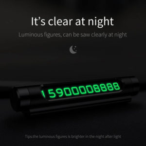 Baseus Car Temporary Parking Card Phone Holder Luminous Phone Number Plate Auto Stickers Drawer Style Car Styling Rocker Switch