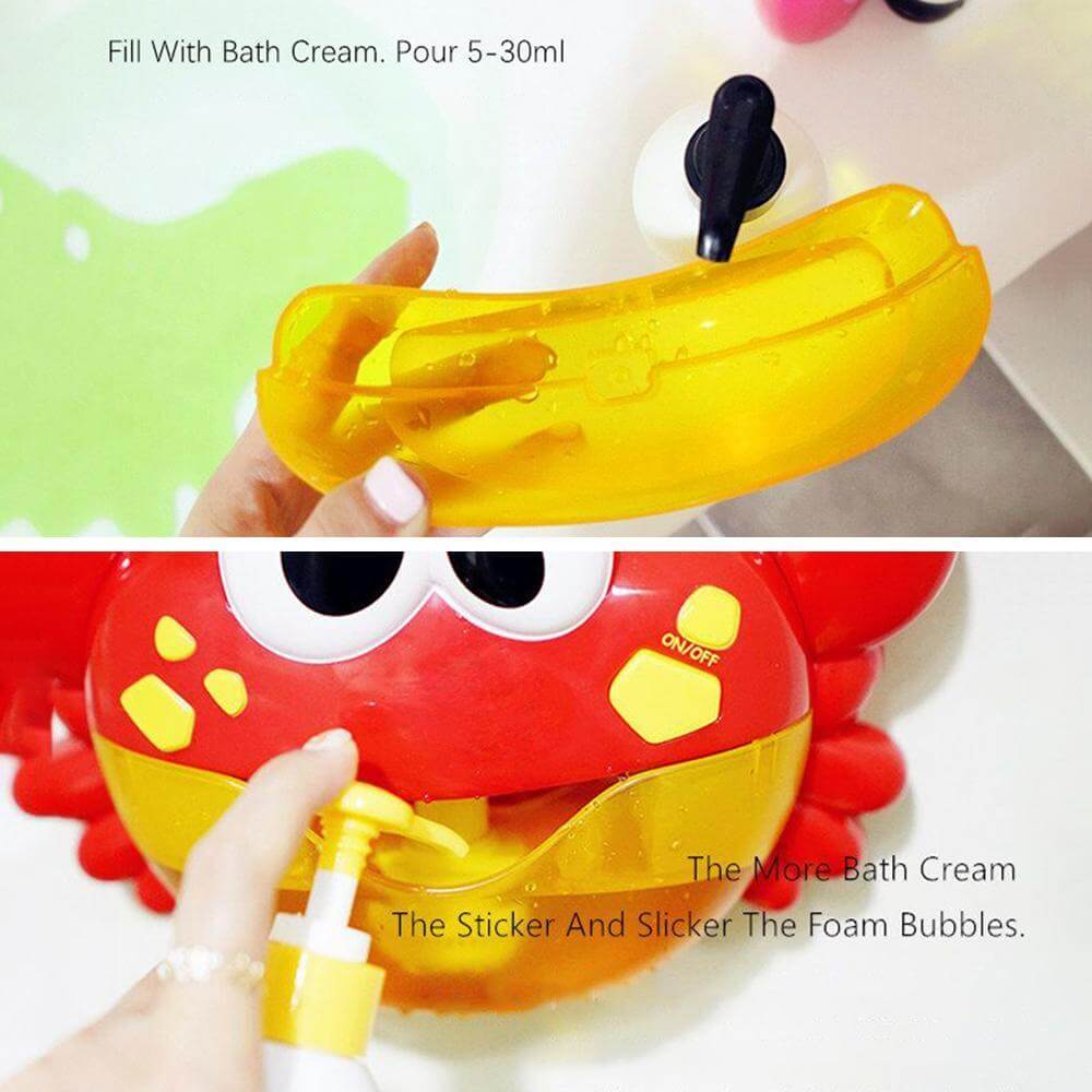 Bath Toys For Toddlers Kid Baby Bubble Foam Bath Toys Crab Bath Toy