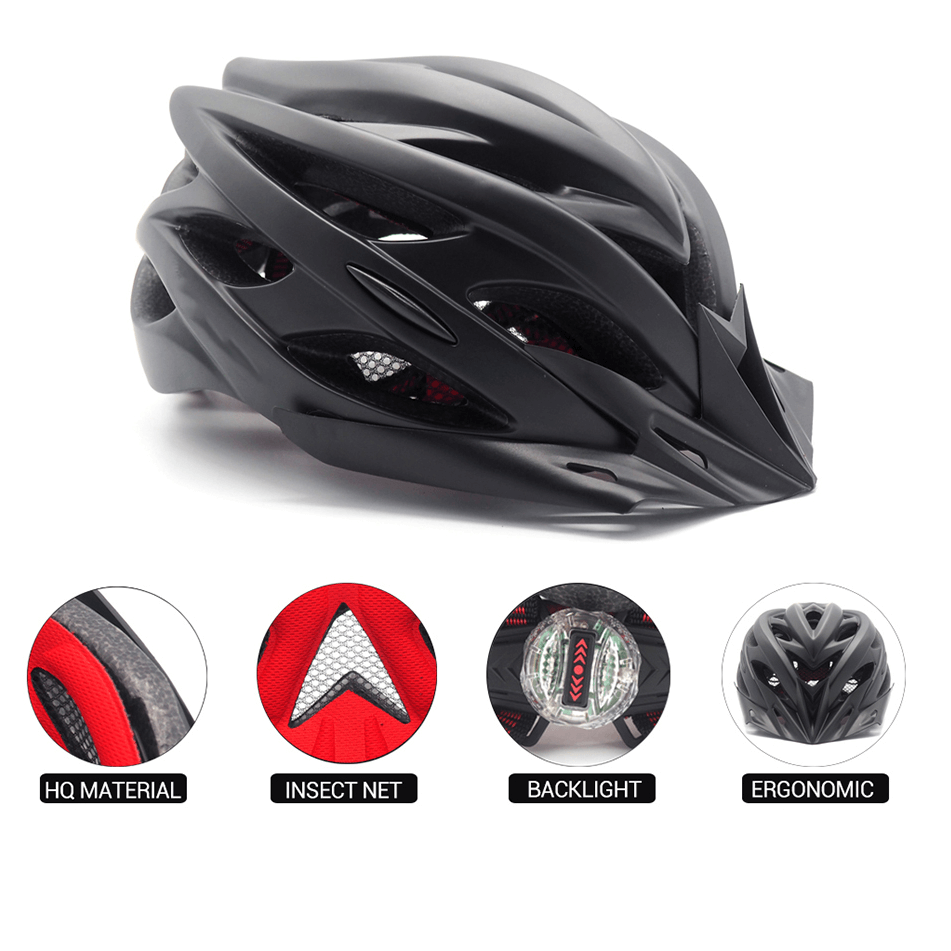 Bicycle Helmet With Back Light Molded Cycling Bike Helmets