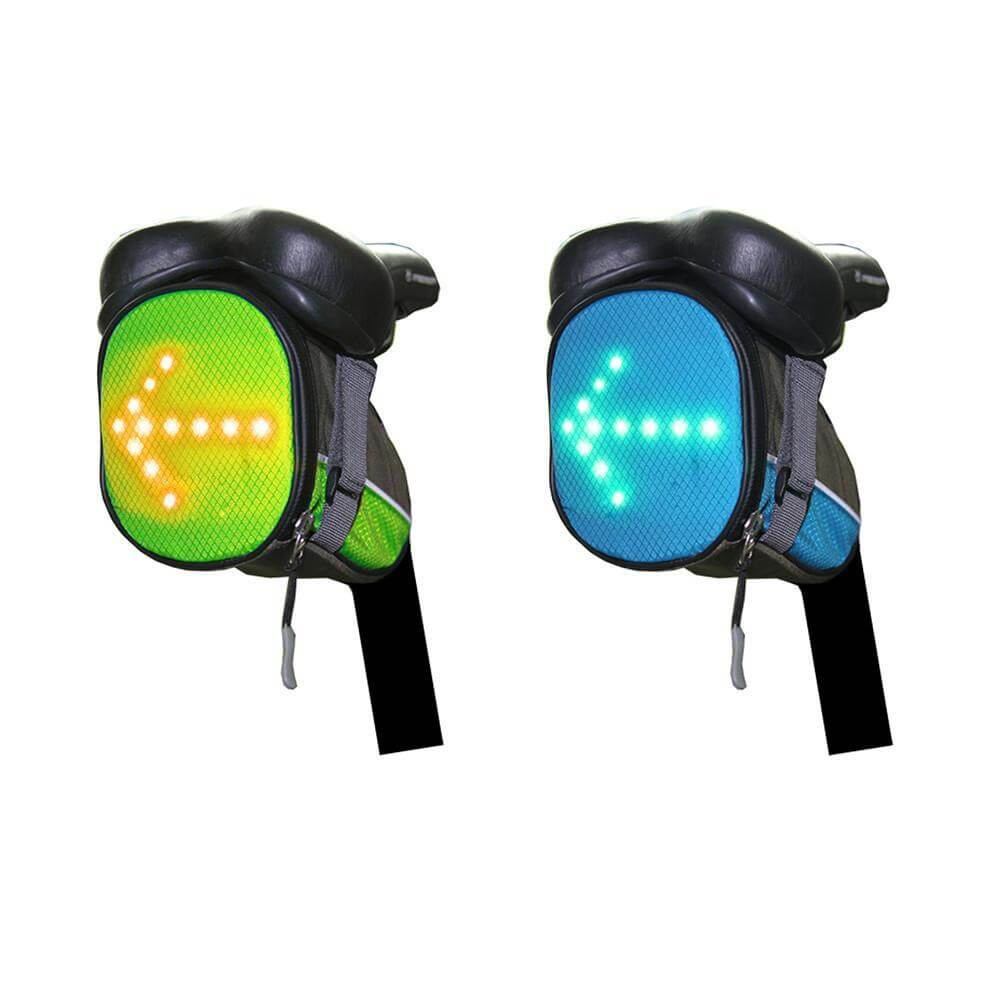 Bicycle Turn Signal Bag Bike Tail Signal Light Saddle Bag