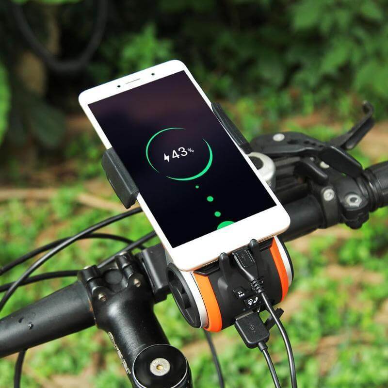 Bike Speaker 5 In 1 Phone Holder Power Bank Bike Light Bell