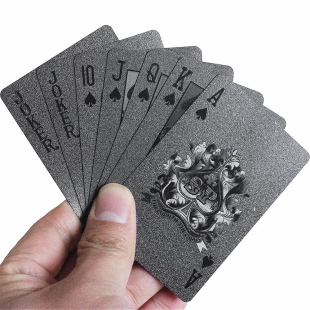 Black Playing Cards Matte Black Deck Cards Poker Unique Cards