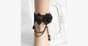 Black Rose Anklet