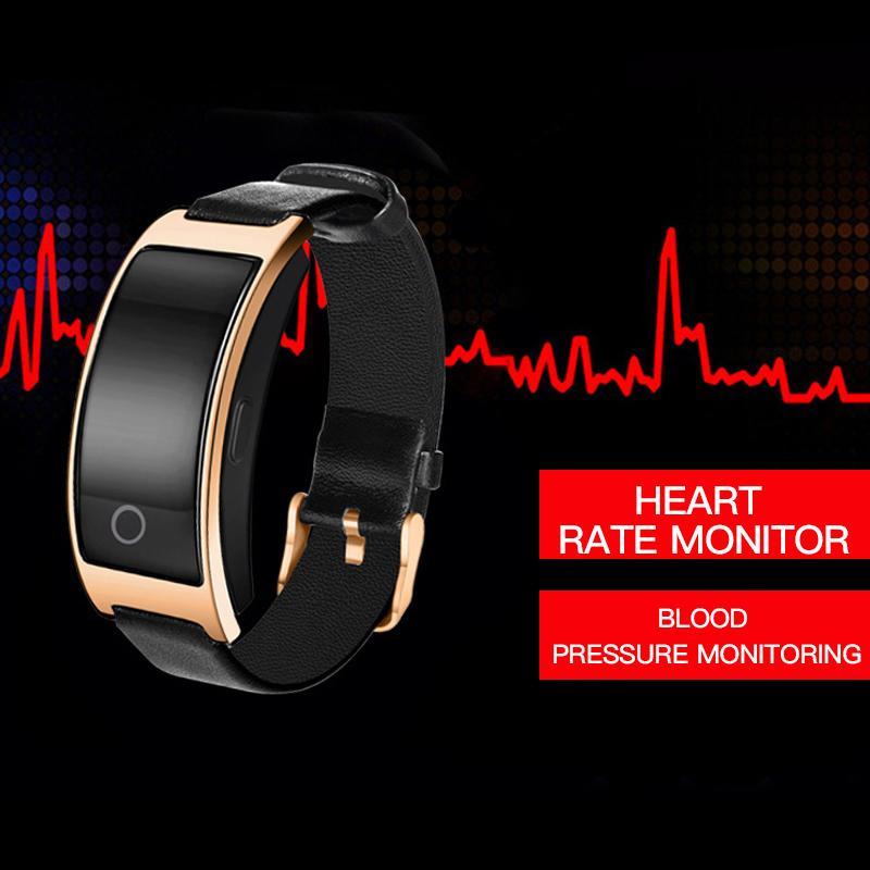 Blood Pressure Wrist Watch Heart Rate Monitor Smart Pedometer