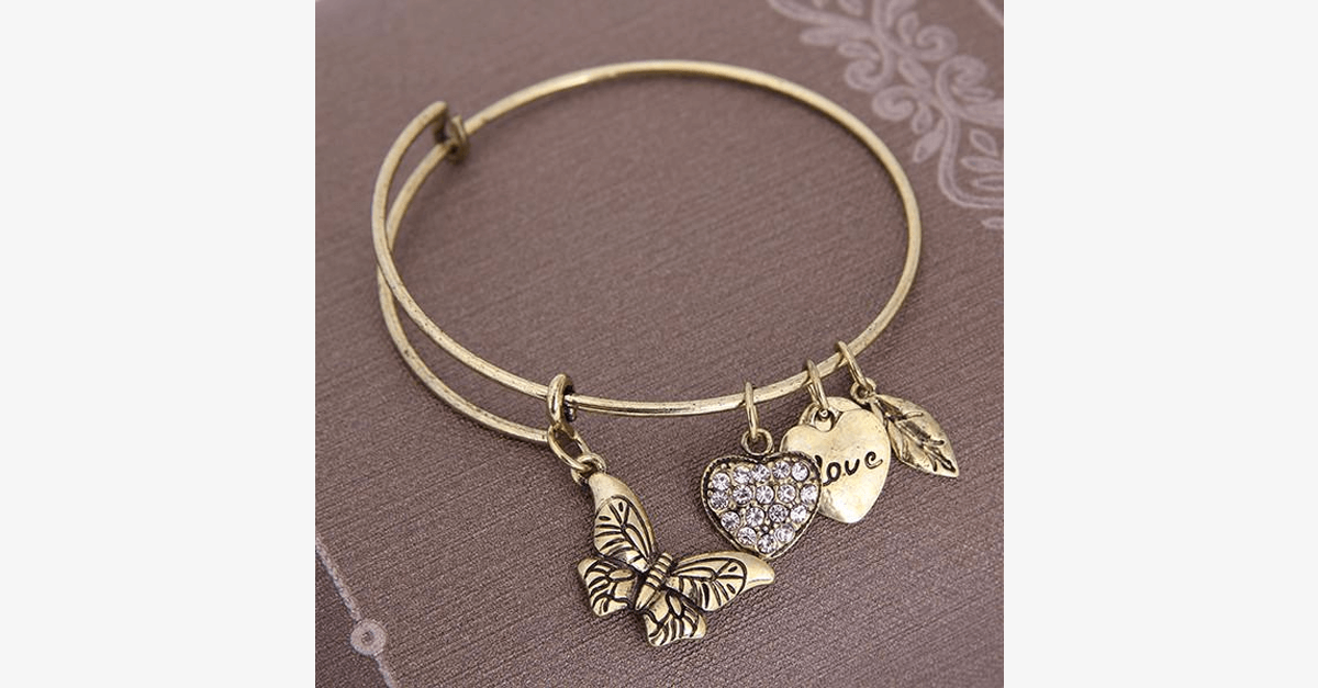 Butterfly Charm Bangle