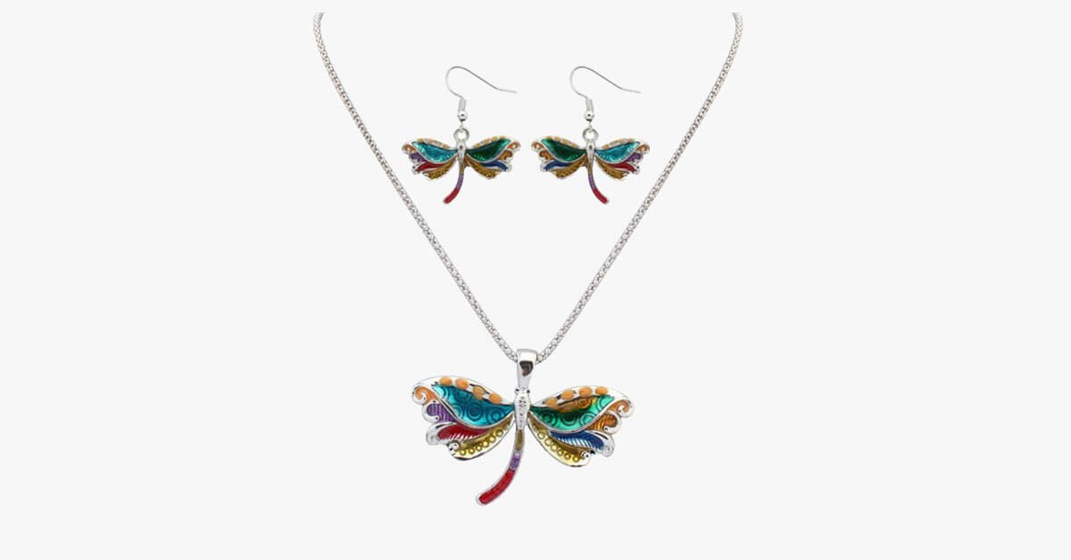 Butterfly Hippie Pendant Set