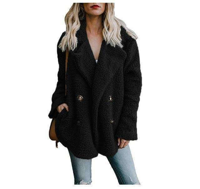 Buttoned Casual Quilted Coat
