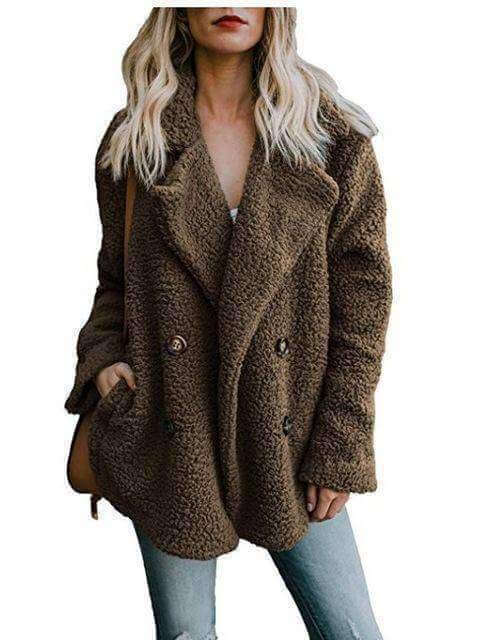 Buttoned Casual Quilted Coat