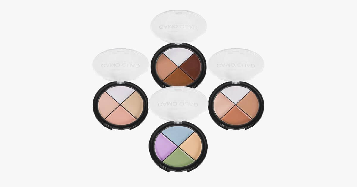 Camo Quad Concealer Palettes For Perfect Coverage Compact And Convenient With 4 Shades In One Palette