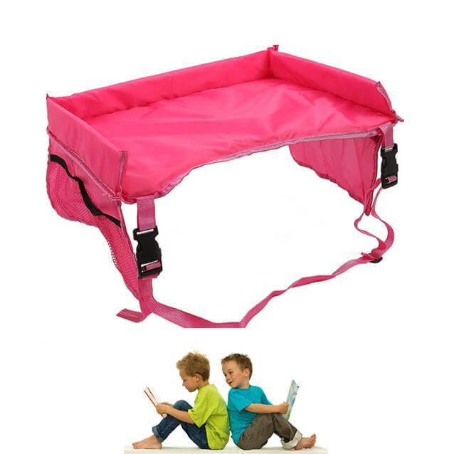 Car Seat Tray Waterproof Portable Kids Travel Tray Food Desk