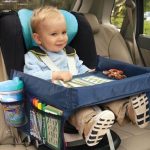 Car Seat Tray Waterproof Portable Kids Travel Tray Food Desk