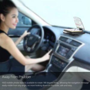 Car Windscreen Projector Hud Head Up Display Universal Mobile Phone Holder Multifunction 6 5 Inch For Iphone For Samsung Gps
