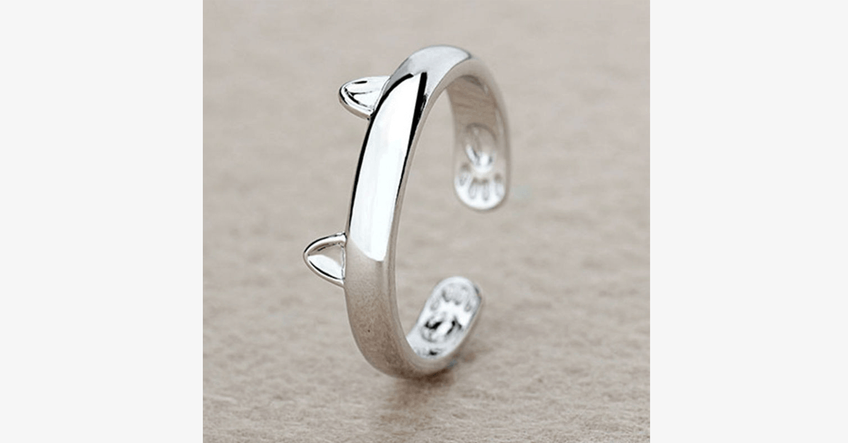 Cat Ring Fashion Wear Stainless Steel Silver Plated Ring With Unique Design