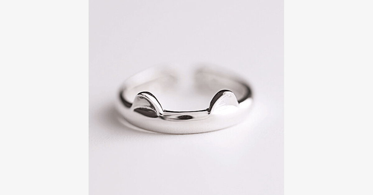 Cat Ring Fashion Wear Stainless Steel Silver Plated Ring With Unique Design