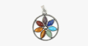 Chakras Natural Stone Pendant Charms