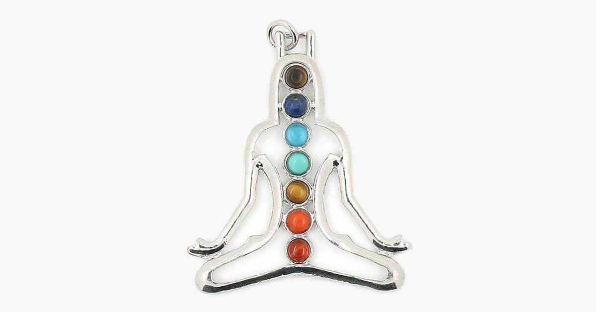 Chakras Natural Stone Pendant Charms