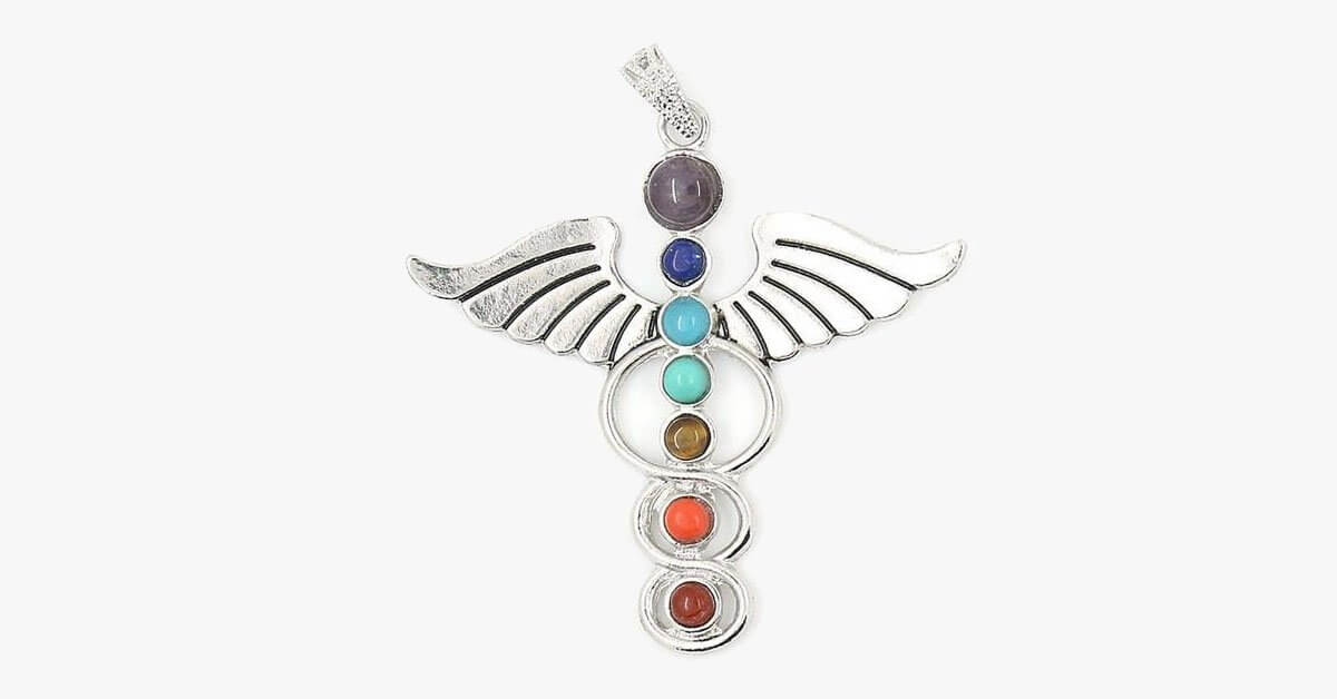 Chakras Natural Stone Pendant Charms