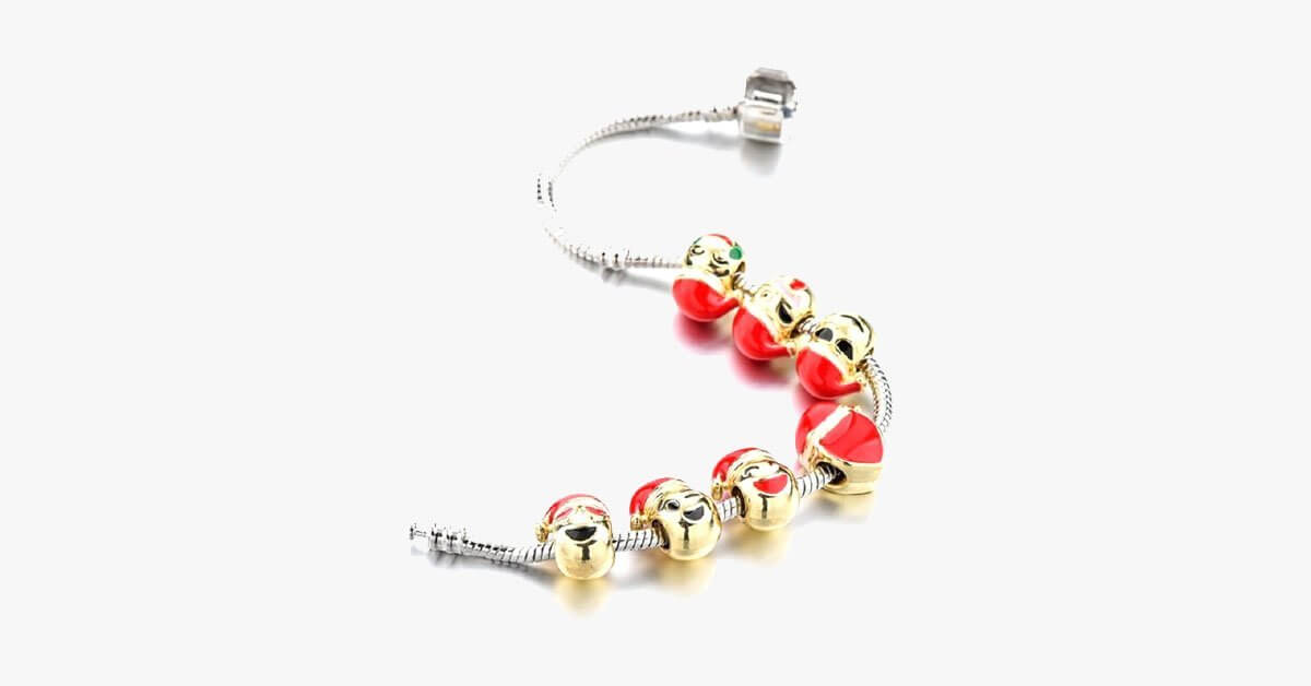 Christmas Emoji Charm Bracelet