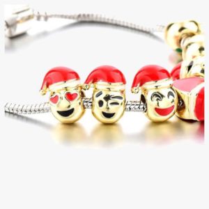 Christmas Emoji Charm Bracelet