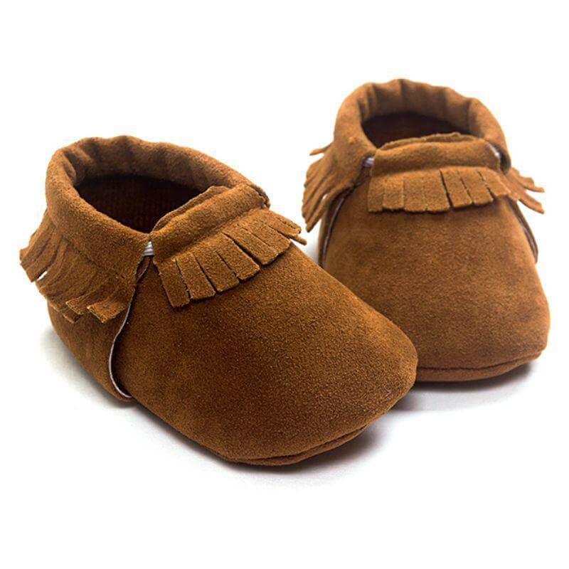 Classic Baby Moccasins Cute Suede Leather Booties