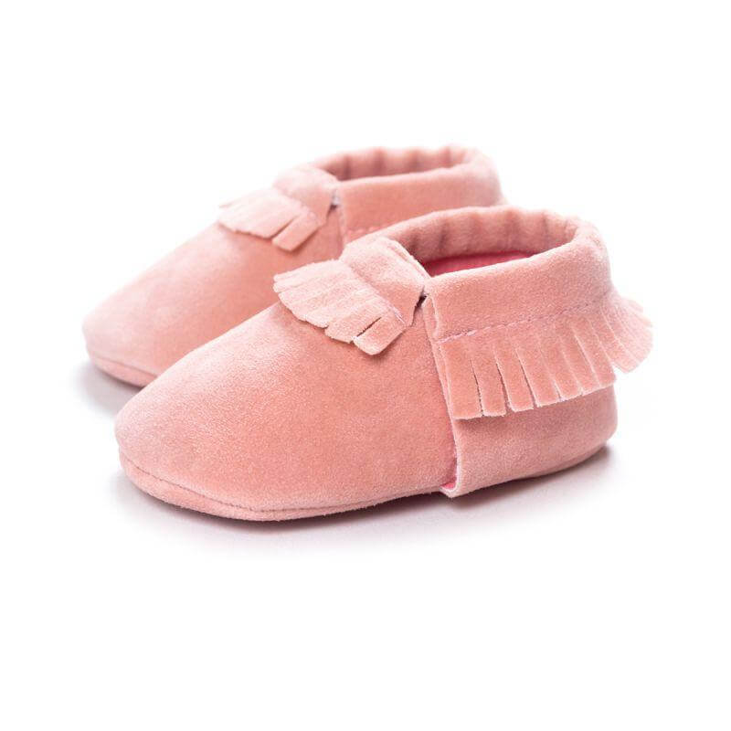 Classic Baby Moccasins Cute Suede Leather Booties