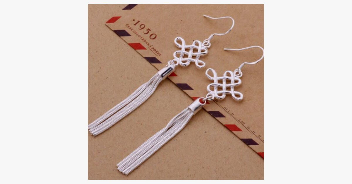 Classic Silver Tassle Earrings