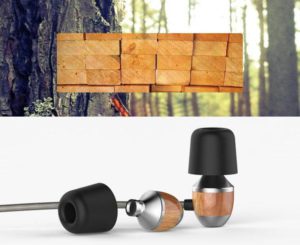 Classy Extra Bass Wood Earbuds With Mic