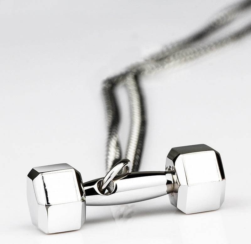 Coolest Dumbbell Necklace For Fitness Lovers