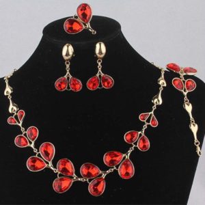 Copy Of Bold Floral Garnet Set