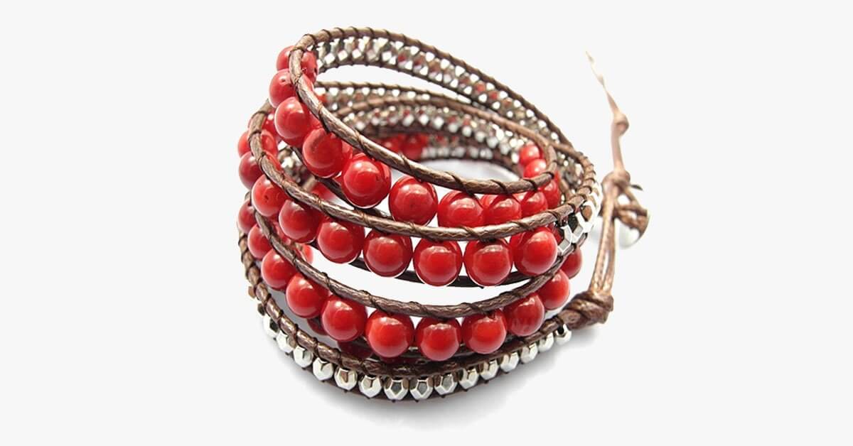 Copy Of Cherry Red Wrap Bracelet