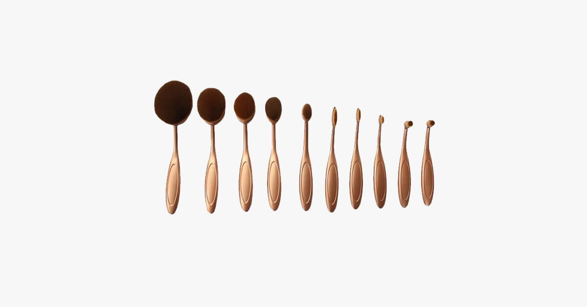 Copy Of The Midas Touch 10 Piece Oval Brush Set