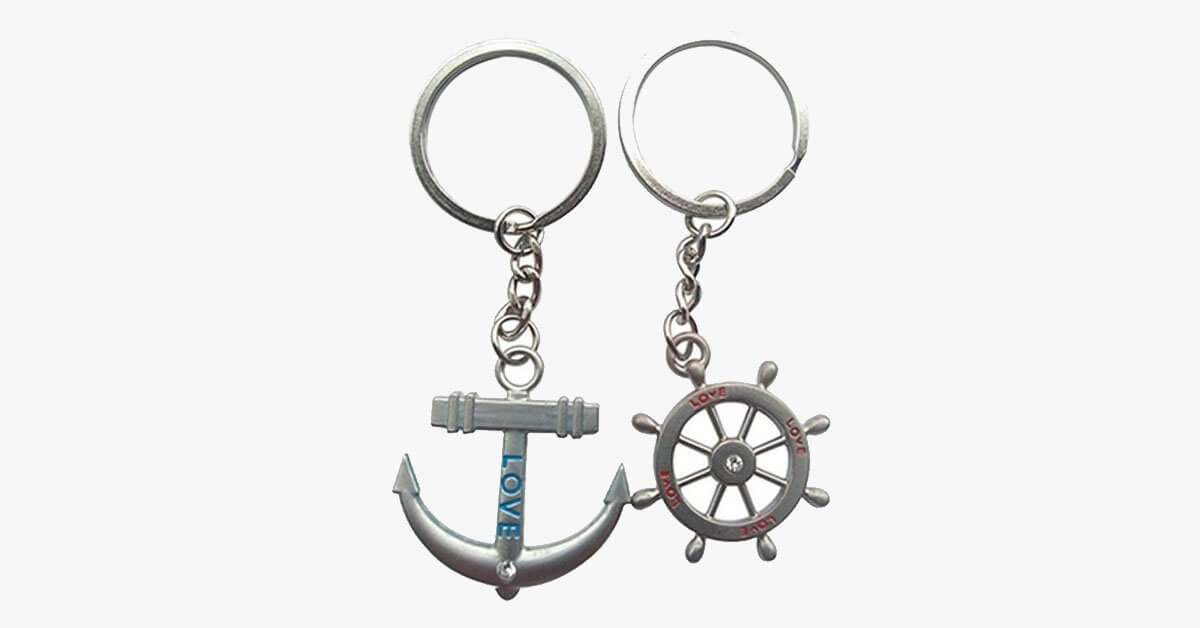 Couples Nautical Keychains