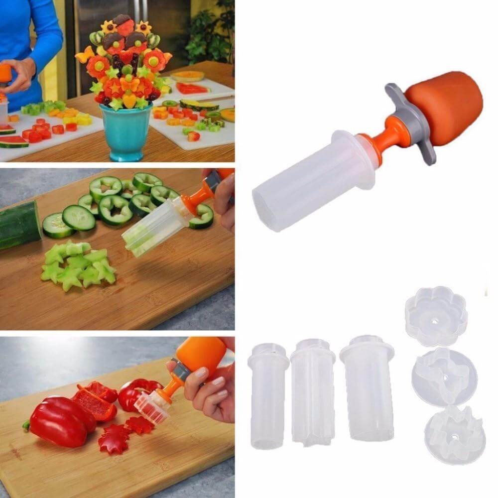 Creative Kitchen Pop Tools Plastic Vegetable Fruit Shape Cutter