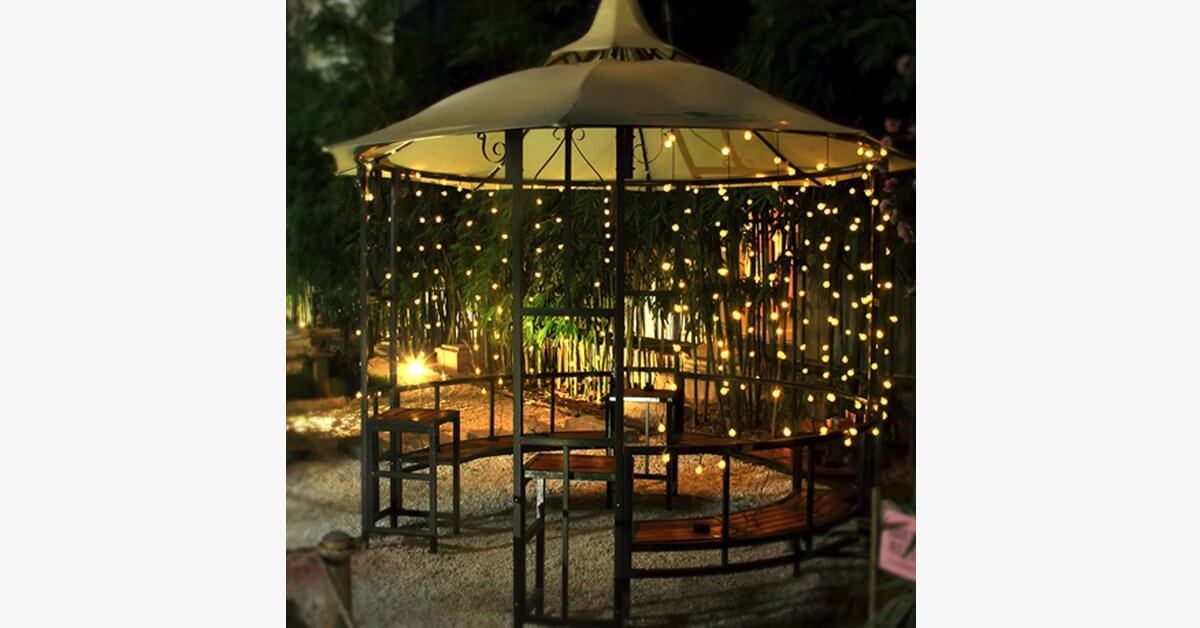 Crystal Ball String Lights With Solar Powered Led Decorate In Style