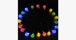 Crystal Ball String Lights With Solar Powered Led Decorate In Style