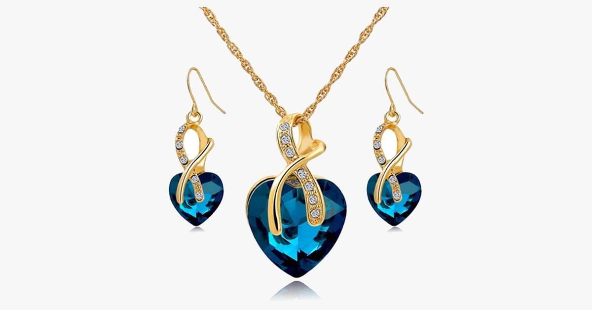 Crystal Gem Heart Necklace
