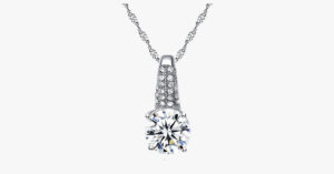 Cubic Zirconia Necklace Set With Earrings And Ring