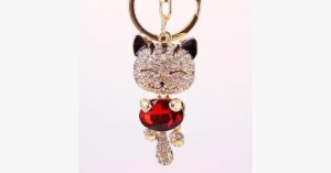 Cute Gold Cat Keychain So That You Never Forget Your Keys Again