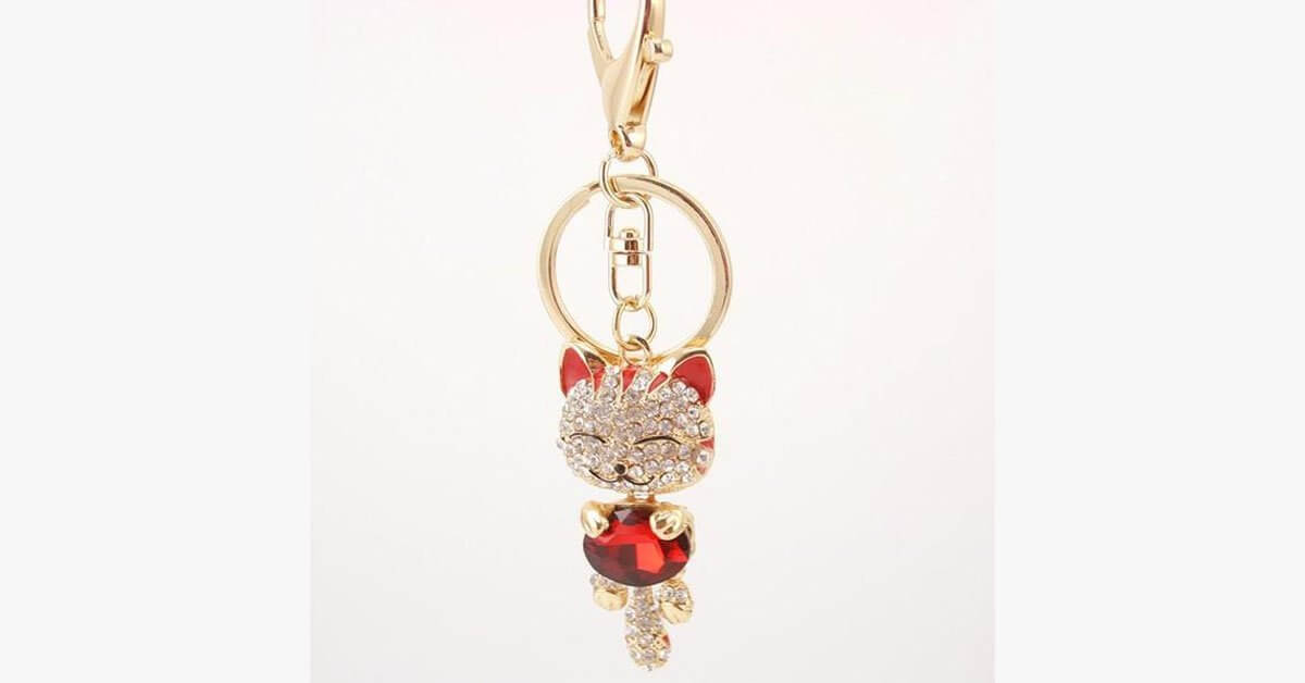 Cute Gold Cat Keychain So That You Never Forget Your Keys Again