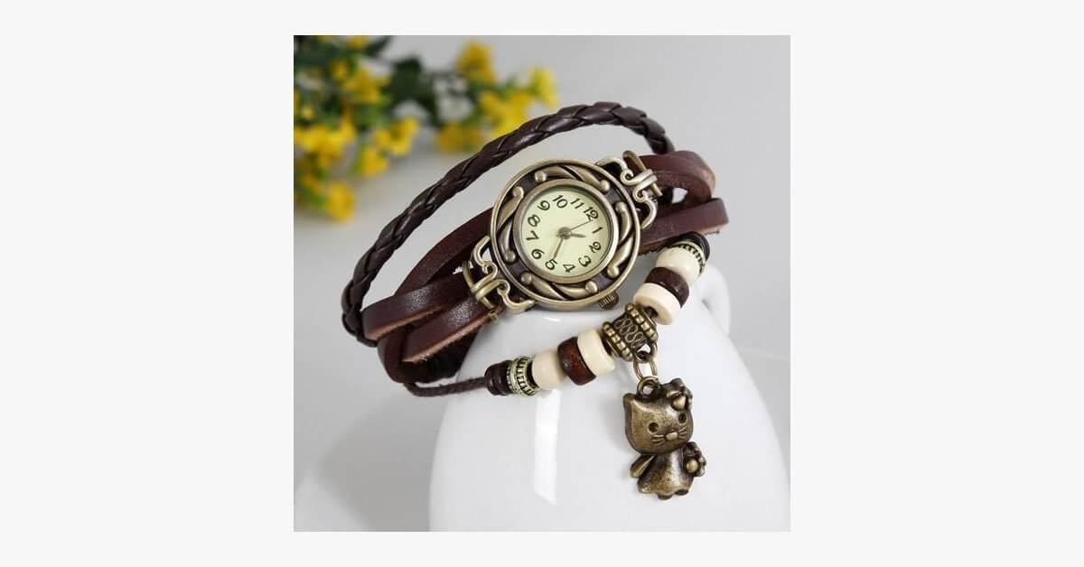 Cute Kitty Wrap Watch Get The Perfect Charm