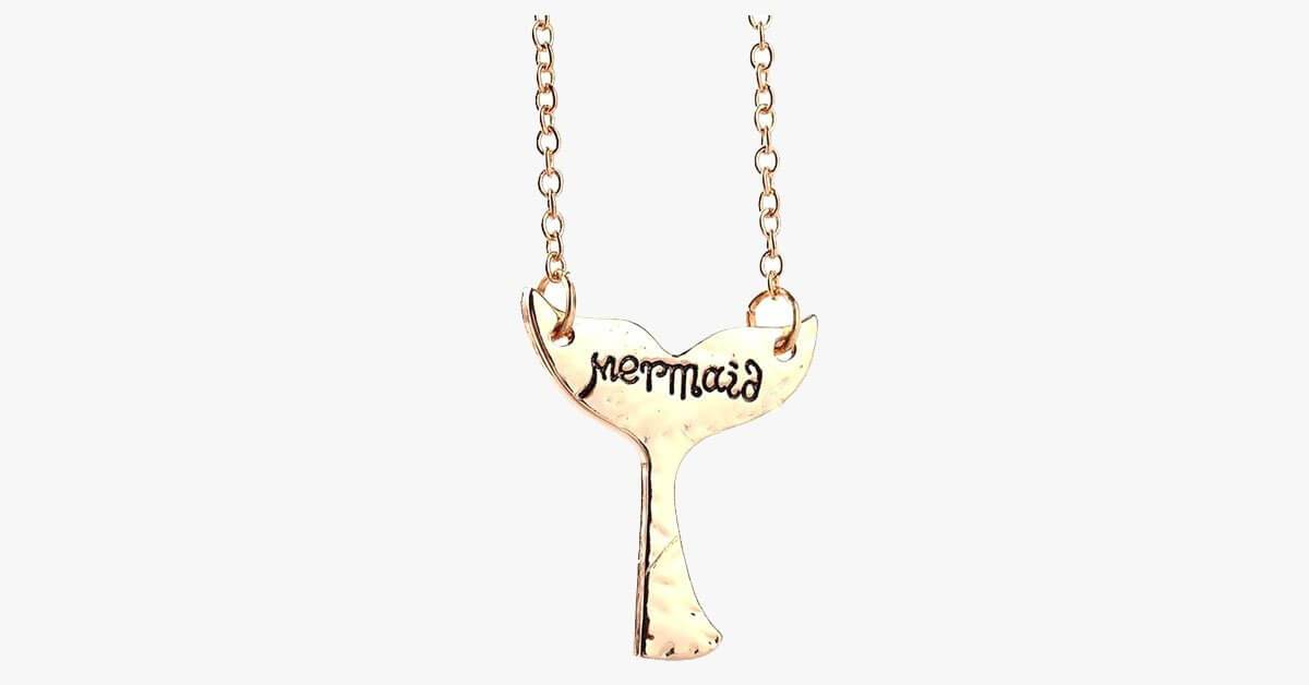 Cute Mermaid Tail Pendant Necklace