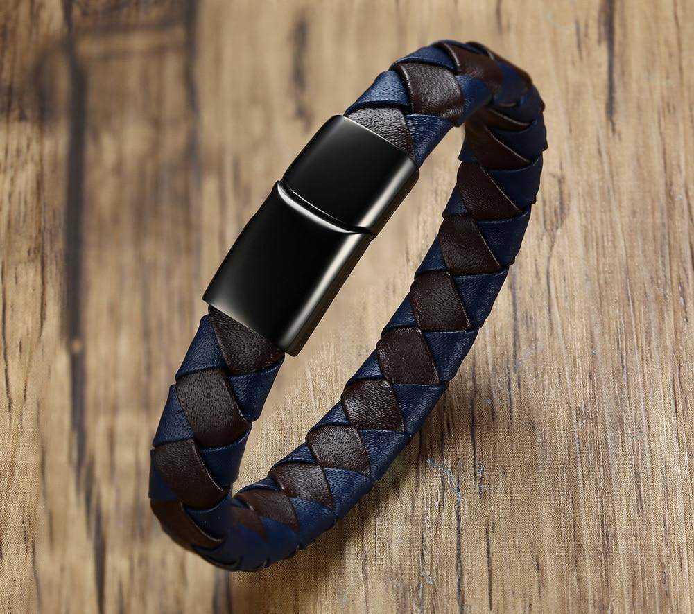 Diabetes Medical Alert Bracelet Genuine Leather