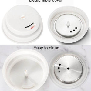 Dmwd Thermal Insulation Teapot Mini Electric Kettle Travel Folding Portable Slow Cooker Hot Water Heating Milk Boiler Coffee Cup
