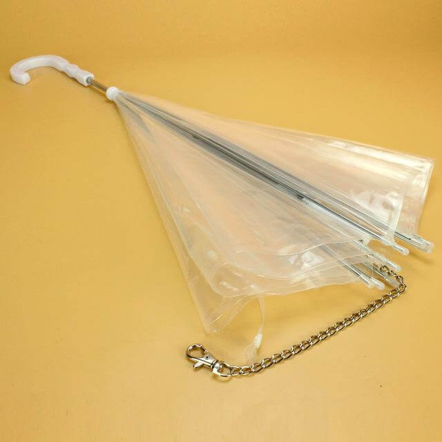 Dog Leash Umbrella Transparent Folding Puppy Pet Umbrella