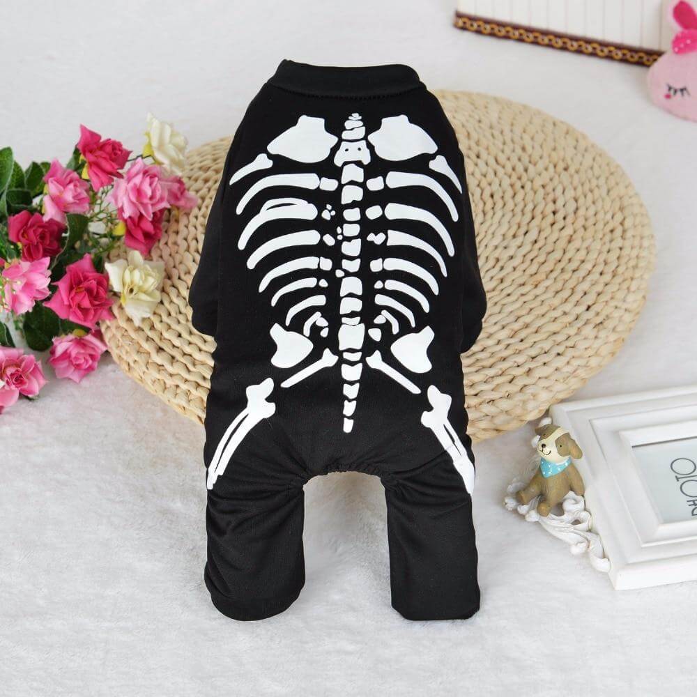 Dog Skeleton Costume Dog Puppy Halloween Costumes Cute Funny