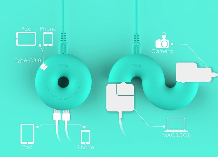 Donut Charge Station To Feed All Your Devices Usb Type C Ac Outlets