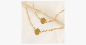 Double Layer Round Pendant Necklace