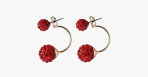 Double Sided Beads Ball Earrings